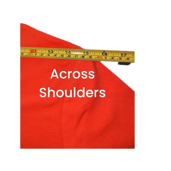 Orange 3/4 Length Sleeve Stretch Jersey Top - Size M-L - Picture 2 of 5